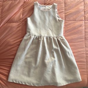 Simple light pink and metallic gold party dress